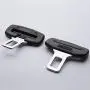 TUPOLIM Seat Belt Clip,Curved Sides Design,2 Pack,Universal Car Seat Belt Buckle Auto Metal Clip (Black)