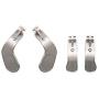 4 pcs Trigger Paddles and 2 Interchangeable D-Pads Metal Stainless Steel Replacement Parts for Elite Series 2 and Xbox one Elite Controllers(Sliver)