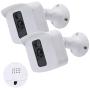 Protective Housing Wall Mount Hard Case & Adjustable Metal Bracket for Blink XT2 Camera - Exclusively Designed for Blink XT2 Security Camera with Speaker Cutout (2-Pack, White)