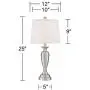 Blair Modern Table Lamps Set of 2 Brushed Steel Metal White Drum Shade for Living Room Family Bedroom Bedside Nightstand - Regency Hill Blair Modern Table Lamps Set of 2 Brushed Steel Metal White Drum Shade for Living Room Family Bedroom Bedside Nightstand - Regency Hill