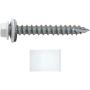 #14 Metal Roofing Screws: (250) Screws x 2'' Brite White Hex Head Sheet Metal Roof Screw. Self Starting/Tapping Metal to Wood Sheet Metal siding Screws - EPDM Washer. for Corrugated Roofing