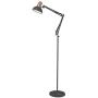 LEPOWER Metal Floor Lamp, Adjustable Architect Swing Arm Standing Lamp with Heavy Duty Base, Eye-Caring Reading/Drawing Lamp with On/Off Switch for Living Room, Bedroom, Study Room, Office(Sand Black)