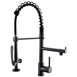 Fapully Black Kitchen Faucet,Commercial Pull Down Kitchen Sink Faucet with Sprayer