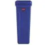 Rubbermaid Commercial Products Slim Jim Plastic Rectangular Recycling Bin With Venting Channels, 23 Gallon, Blue Recycling FG354007BLUE Rubbermaid Commercial Products Slim Jim Plastic Rectangular Recycling Bin With Venting Channels, 23 Gallon, Blue Recycling FG354007BLUE