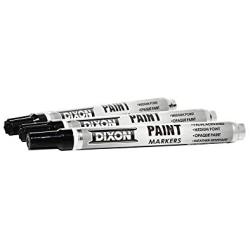 DIXON Industrial Paint Markers, Medium Tip, Box of 12 Markers, Black (80227)