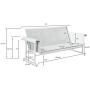 Crosley Furniture CO1028-WH Veranda Retro Outdoor Metal Sofa Glider, Alabaster White