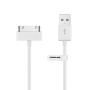 POWERADD Apple Certified iPhone 4 4s 3G 3GS iPad 1 2 3 iPod Touch Nano 30 Pin Charger USB Sync Cable Charging Cord Dock Adapter Data 4 Feet White (1pcs)