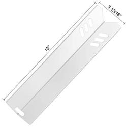 YIHAM LS760 Grill Replacement Parts 304 Stainless Steel Heat Plate for Dyna-Glo DGF493BNP, Backyard Grill BY15-101-001-02, Uniflame, Heat Shield Tent Flame Tamer, 15 x 3 13/16 inch, Set of 4
