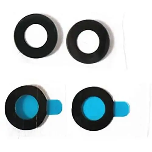 for Google Pixel 2 Back Camera Glass Lens - [2 Pack] Black Back Rear Camera Glass Lens Cover + Adhesive Fix Repair Replacement Parts