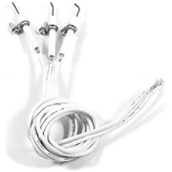 Replace parts 3-Pack Ceramic Electrode and 3-Pack Igniter Wire, Replacement for Select Gas Grill Models by Aussie, BBQ Grillware and Others