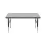 Correll AM2448-REC-15 Econoline Activity Table, Height Adjustable, 24''x48'', Rectangular Smooth & Hard Gray Granite Melamine Top, Heavy Duty Legs, 24''x48'' Rectangular, Multicolor