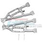 Losi 1/10 Baja Rey 4WD Desert Truck (LOS03008) Upgrade Parts Aluminum Front Lower Suspension Arm - 1 Pair Set Gray Silver