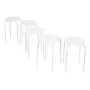 Norwood Commercial Furniture White Stacking Stool Set - Stackable Nesting Stools/Chairs for Kids and Adults - Flexible Seating for Home, Office, Classrooms - Plastic/Metal 17.75'' (Pack of 5) Norwood Commercial Furniture White Stacking Stool Set - Stackable Nesting Stools/Chairs for Kids and Adults - Flexible Seating for Home, Office, Classrooms - Plastic/Metal 17.75'' (Pack of 5)