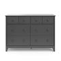 Storkcraft Moss 6 Drawer Universal Double Dresser (Gray) - Bedroom Furniture Storage, Modern Farmhouse Style, Sturdy and Durable Wood Construction, 6 Deep Spacious Drawers, Steel Hardware