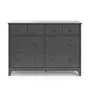 Storkcraft Moss 6 Drawer Universal Double Dresser (Gray) - Bedroom Furniture Storage, Modern Farmhouse Style, Sturdy and Durable Wood Construction, 6 Deep Spacious Drawers, Steel Hardware