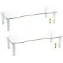 2 Pack Computer Monitor Riser with Height Adjustable Multi Media Desktop Stand for Flat Screen LCD LED TV, Laptop/Notebook/Xbox One,HD01T-201 2 Pack Computer Monitor Riser with Height Adjustable Multi Media Desktop Stand for Flat Screen LCD LED TV, Laptop/Notebook/Xbox One,HD01T-201