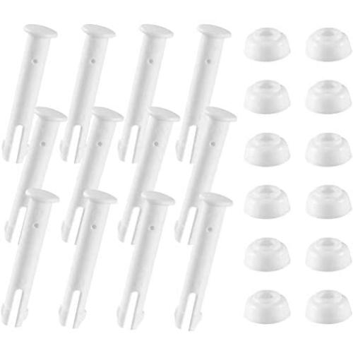 Weimaro 12 PCS Plastic Pool Joint Pins 10312 (2.36inch) with Rubber Seals for Intex 13ft -24ft (2015 & Before) 10ft-12ft (2016 & After) Metal & Prism Frame Pools Seals Pools Replacement Parts