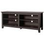 Walker Edison Wren Classic 4 Cubby TV Stand for TVs up to 65 Inches, 58 Inch, Espresso