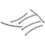 Prettyia 200 Pieces Metal Engraved Curved Tube Spacer Noodle Bead DIY Bracelets Necklaces Loose Bead Jewelry Making Accessories Findings