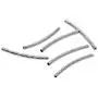 Prettyia 200 Pieces Metal Engraved Curved Tube Spacer Noodle Bead DIY Bracelets Necklaces Loose Bead Jewelry Making Accessories Findings