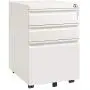 DEVAISE 3 Drawer Mobile File Cabinet with Lock, Under Desk Metal Filing Cabinet for Legal/Letter/A4 File, Fully Assembled Except Wheels, White DEVAISE 3 Drawer Mobile File Cabinet with Lock, Under Desk Metal Filing Cabinet for Legal/Letter/A4 File, Fully Assembled Except Wheels, White