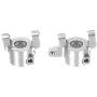 DAPENGNIAO Metal Front Steering Knuckles C Hub Carrier Rear Axle Lock Out Set Suitable for Axial SCX10 II 90046 90047 RC Car Parts Accessories (Color : Black)
