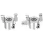 DAPENGNIAO Metal Front Steering Knuckles C Hub Carrier Rear Axle Lock Out Set Suitable for Axial SCX10 II 90046 90047 RC Car Parts Accessories (Color : Red)