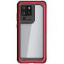 Ghostek Atomic Slim Galaxy S20 Clear Case with Super Tough Space Metal Bumper Design Military Grade Armor Heavy Duty Protection Wireless Charging Compatible 2020 Galaxy S20 5G (6.2 Inch) - (Red)