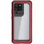 Ghostek Atomic Slim Galaxy S20 Clear Case with Super Tough Space Metal Bumper Design Military Grade Armor Heavy Duty Protection Wireless Charging Compatible 2020 Galaxy S20 5G (6.2 Inch) - (Red)