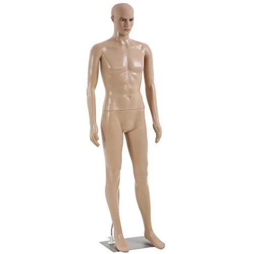 Male Mannequin Torso Dress Form Mannequin Body 73 Inches Adjustable Dress Model Male Full Body Mannequin Stand Realistic Display Mannequin Head Metal Base