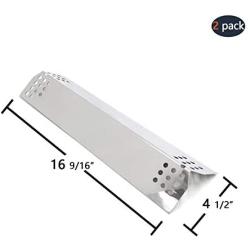 Hongso Stainless Steel Heat Plate Shield Replacement Parts for Kitchen Aid 720-0787D, 720-0819 Gas Grill Models, 16 9/16 Inch Grill Heat Tent for Cooking, SPZ811 (2-Pack)