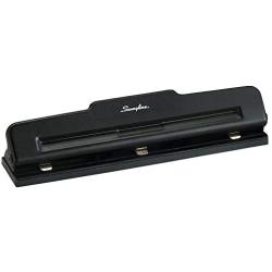 Swingline 2-3 Hole Punch, Semi-Adjustable, Light Duty Hole Puncher, 10 Sheet Punch Capacity, Black (74015)