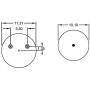 TORQUE Trailer Air Spring for Hendrickson AAT 25K Models (Replaces Firestone 8091, Hendrickson S-20901 S-21784, Firestone W01-358-8091, Goodyear 1R14-171) (TR8091)