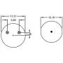 TORQUE Trailer Air Spring for Hendrickson AAT 25K Models (Replaces Firestone 8091, Hendrickson S-20901 S-21784, Firestone W01-358-8091, Goodyear 1R14-171) (TR8091)