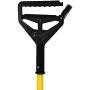 Alpine Industries Commercial Quick-Change Iron Mop Handle - Professional Mopping Tube w/Metal Gripper for Rags - Heavy Duty Stick & Mop Head Replacement Holder (Iron)
