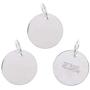 Fityle 925 Sterling Silver Blanks Round Circle Metal Coin Stamping Blank and Crafting Tags Pendants Charms Findings 6mm 8mm 10mm - 3 Pieces 6mm