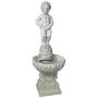 Design Toscano NG33505 Complete Manneken Pis Peeing Boy Water Fountain Garden Decor with Base Outdoor Water Feature, 45 Inch, Polyresin, Antique Stone