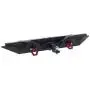 JVSISM Metal Rear Bumper with Trailer Hitch for 1/10 RC Crawler Car TRX4 Axial SCX10 III AXI03007 Upgrade Parts,Black