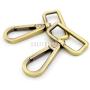CRAFTMEmore 2PCS 1-1/2 Inch Push Gate Snap Hooks Metal Swivel Lobster Claw Clasp Purse Hardware SC21 (Brushed Brass)