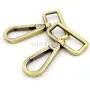CRAFTMEmore 2PCS 1-1/2 Inch Push Gate Snap Hooks Metal Swivel Lobster Claw Clasp Purse Hardware SC21 (Brushed Brass)
