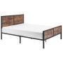 VASAGLE Metal Frame with Headboard, Footboard, No Box Spring Needed, Under-Bed Storage, Queen, Classic Rustic