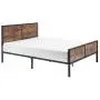 VASAGLE Metal Frame with Headboard, Footboard, No Box Spring Needed, Under-Bed Storage, Queen, Classic Rustic