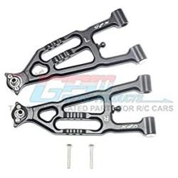 GPM Losi 1/10 Baja Rey 4WD Desert Truck (LOS03008) Upgrade Parts Aluminum Front Lower Suspension Arm - 1 Pair Set Black