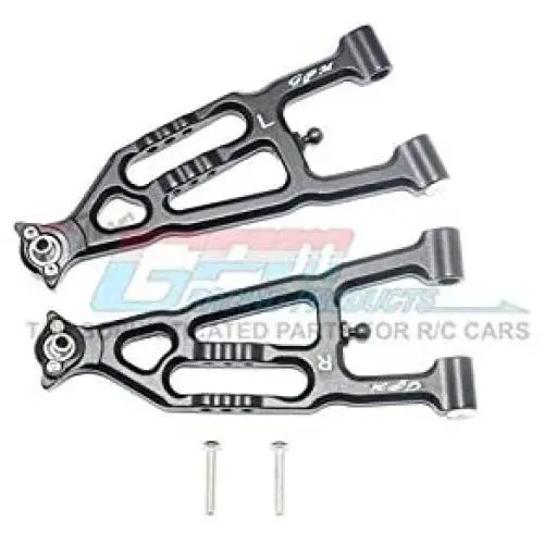 GPM Losi 1/10 Baja Rey 4WD Desert Truck (LOS03008) Upgrade Parts Aluminum Front Lower Suspension Arm - 1 Pair Set Black