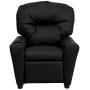 Flash Furniture Contemporary Black LeatherSoft Kids Recliner with Cup Holder