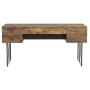 Analiese 4-Drawer Writing Desk Antique Nutmeg and Black