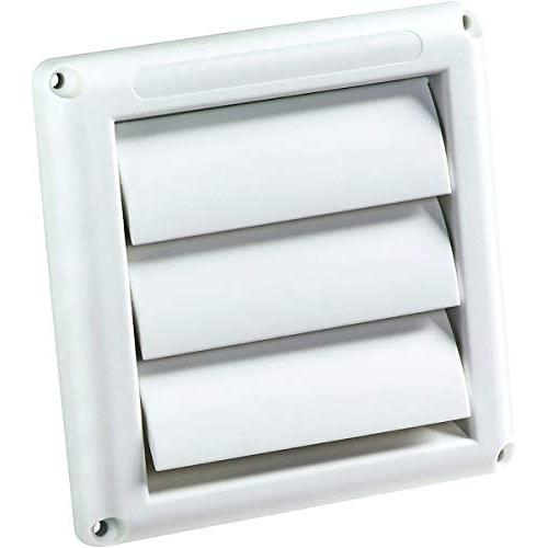 Deflecto Supurr-Vent Louvered Outdoor Dryer Vent Cover, White, 4'' Hood -#1