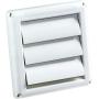 Deflecto Supurr-Vent Louvered Outdoor Dryer Vent Cover, White, 4'' Hood -#1