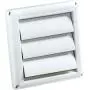 Deflecto Supurr-Vent Louvered Outdoor Dryer Vent Cover, White, 4'' Hood -#1
