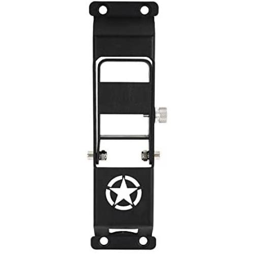 Hooke Road JK Door Hinge Step, Metal Folding Foot Pedal w/Star Sign for 2007-2018 Jeep Wrangler JK & JKU